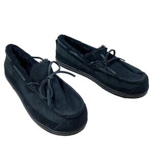 UGG Men's Parkdale Moc Toe Black Sueded Slippers Size 9 New Without Box